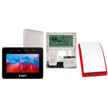 ZESTAW ALARMOWY SATEL INTEGRA 64 PLUS + INT-TSG2-B + OPU-3P + AWT800 + 17Ah + SYRENA SP-4001R
